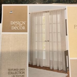 Belgian linen drapes.